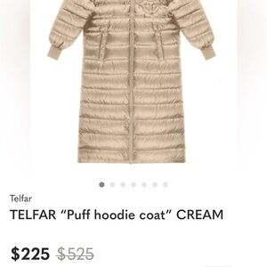 Women's Cream Puffer Coat